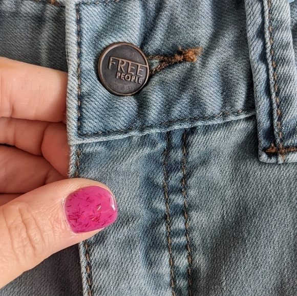 𝅺RARE Free People Light Aqua Skinny Jeans 27 - Picture 10 of 10